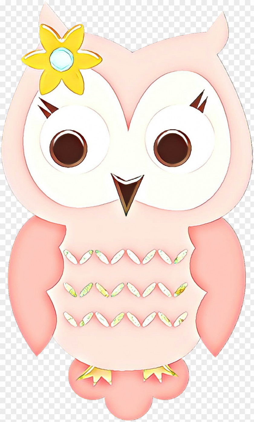 Bird Of Prey Owl Pink Cartoon Clip Art PNG