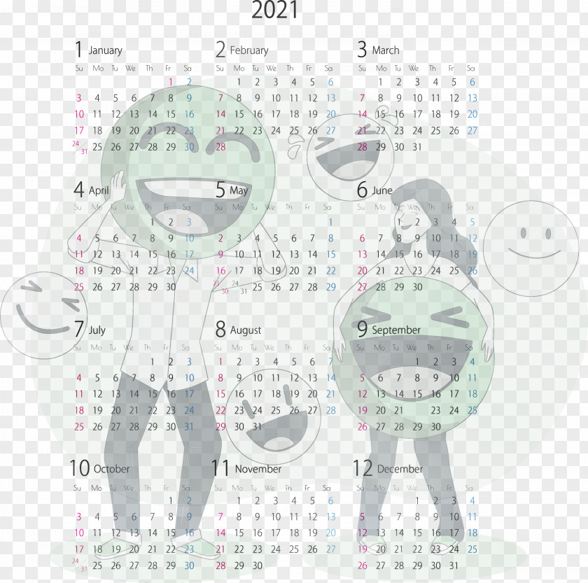Calendar System Cartoon Font Line Meter PNG