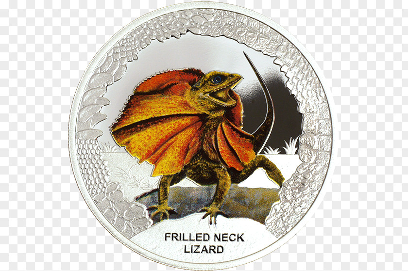 Lizard Perth Mint Reptile Frilled-neck Proof Coinage PNG