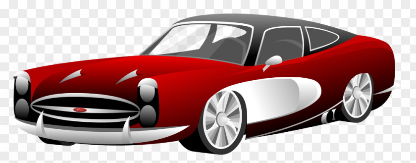 Tricked Cartoon Sports Car Compact Classic Motor Vehicle PNG
