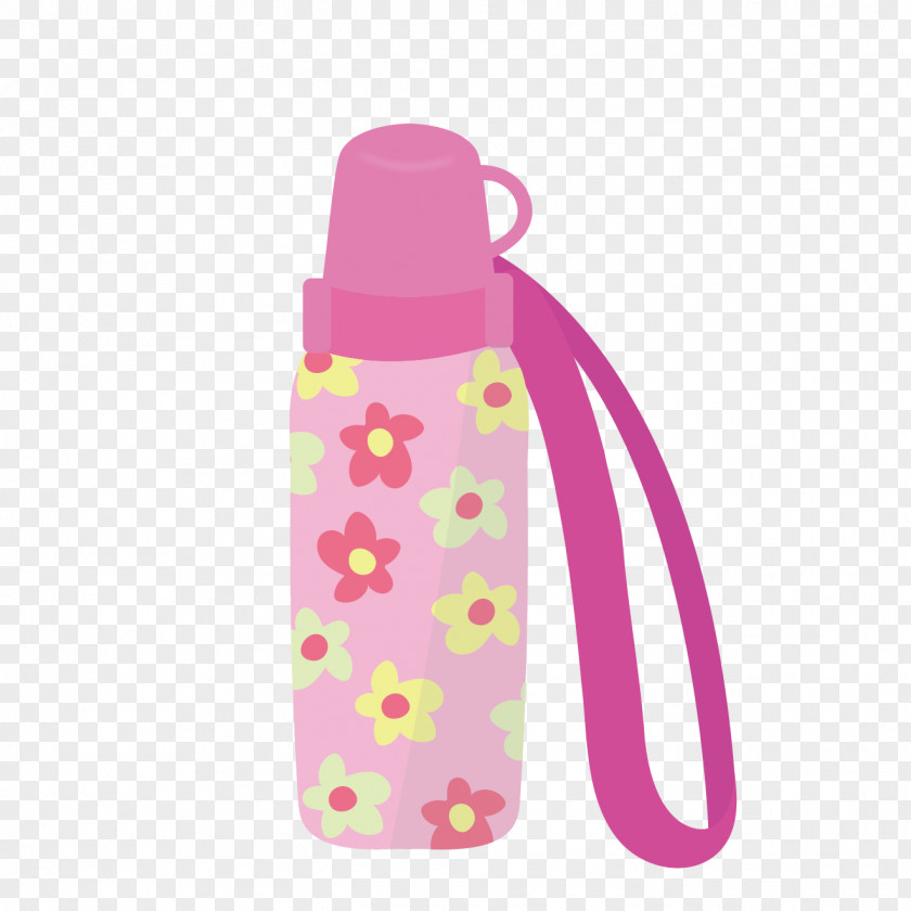 Design Water Bottles Pink M PNG