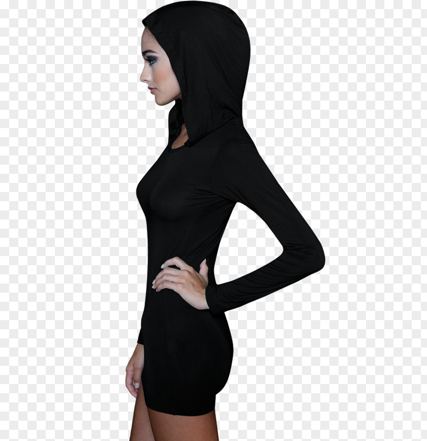 Dress Hoodie Little Black Clothing Neckline Top PNG