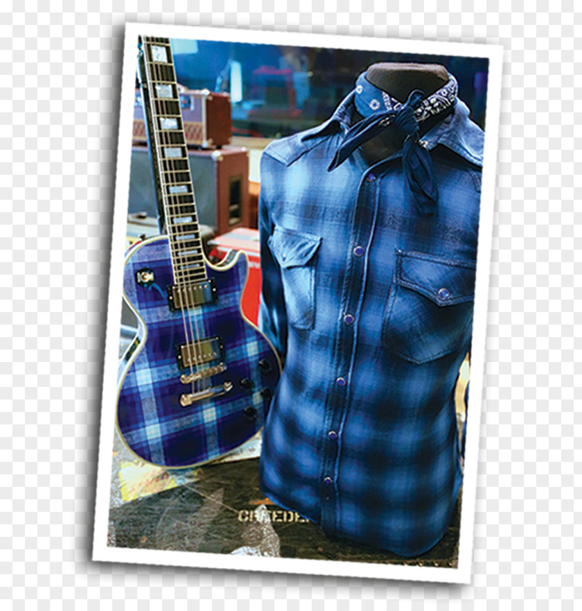 Electric Guitar Bass Tartan Slide Double PNG