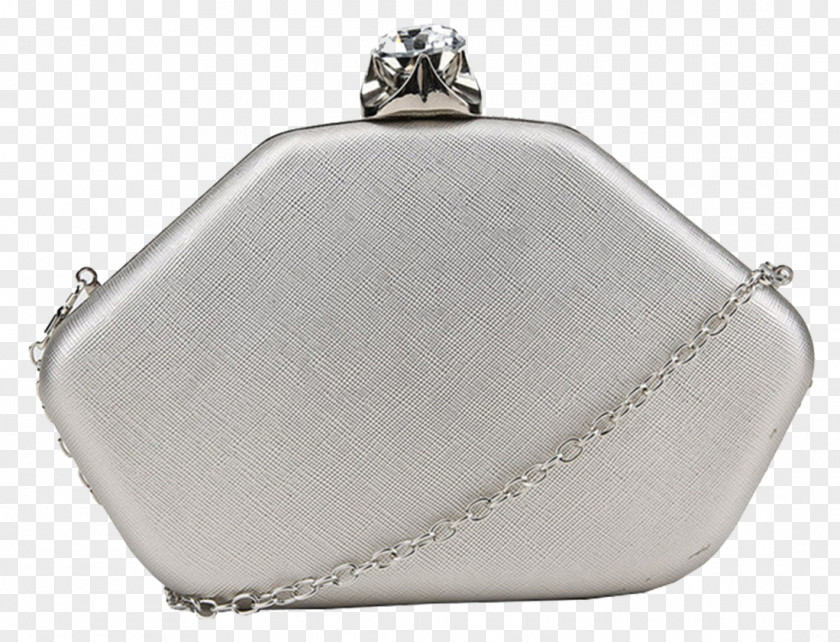 Silver Hexagon Handbag Coin Purse Messenger Bags PNG