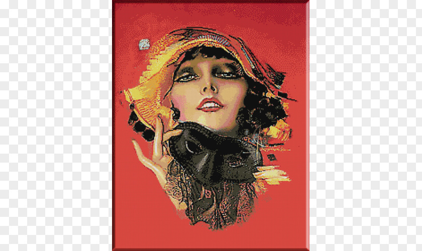 1920s Pin-up Girl Art Vintage Print Poster PNG girl print Poster, painting clipart PNG