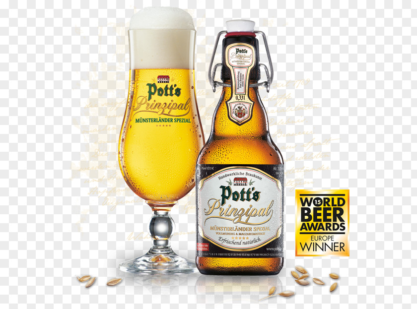 Beer Wheat Bottle Pott's Brauerei Lager PNG