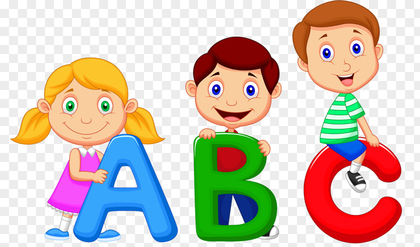 Cute Kids Alphabet Song Cartoon Clip Art PNG
