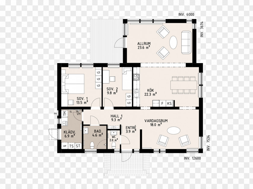 House Floor Plan Living Room Kitchen Family PNG