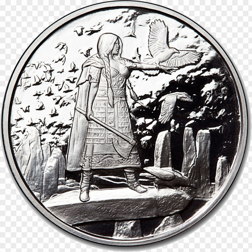 Silver Coin The Morrígan Bullion PNG