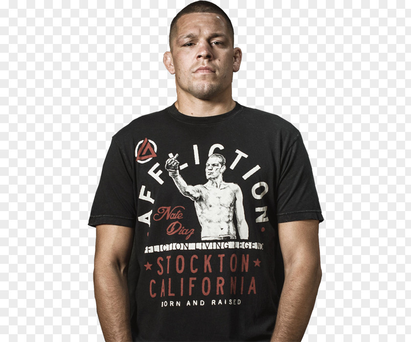 T-shirt Nate Diaz Ultimate Fighting Championship Mixed Martial Arts Affliction Entertainment PNG