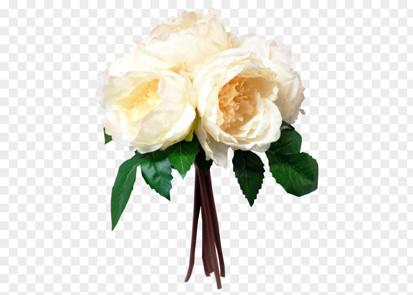 White Peony Bark Garden Roses Flower Bouquet Floral Design PNG