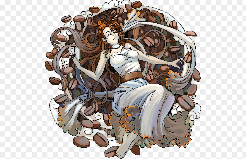 Coffee Time Cartoon Legendary Creature PNG