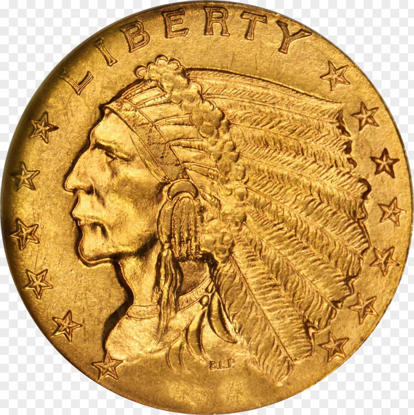 Coins Gold Coin Indian Head Pieces Half Eagle American PNG