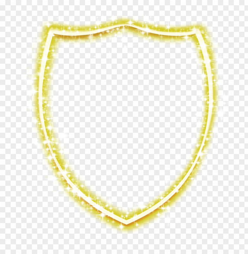 Vector Painted Golden Shield Gold PNG