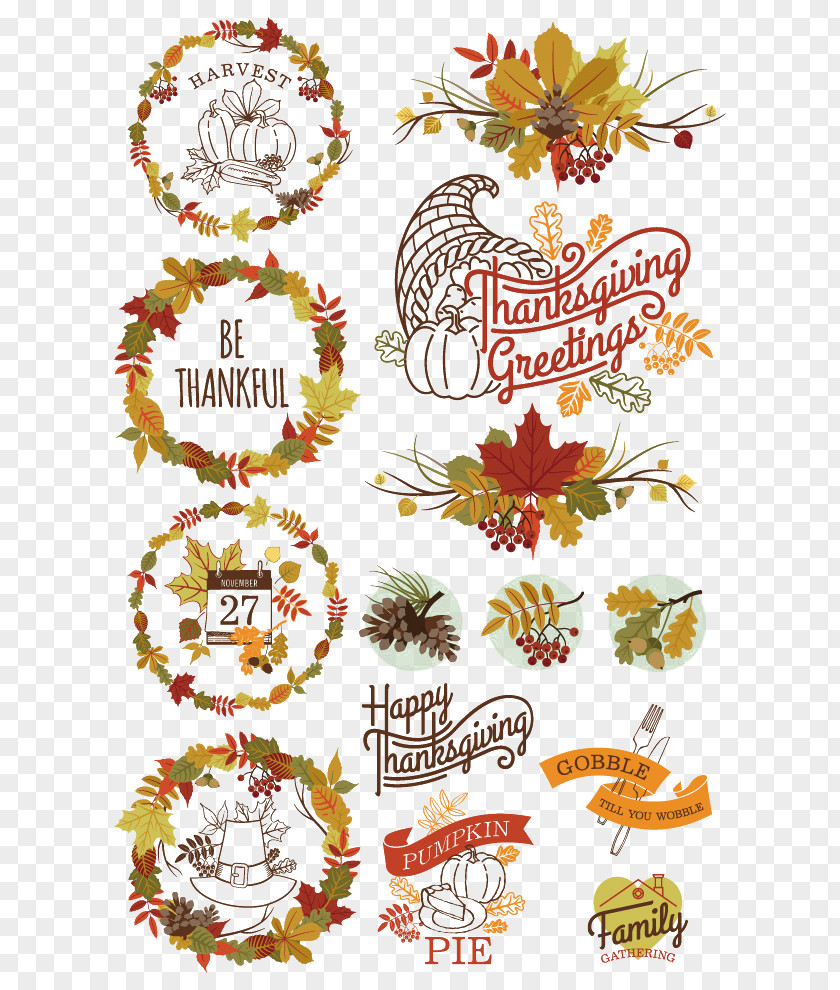 Autumn Leaves Border Pattern Floral Design PNG