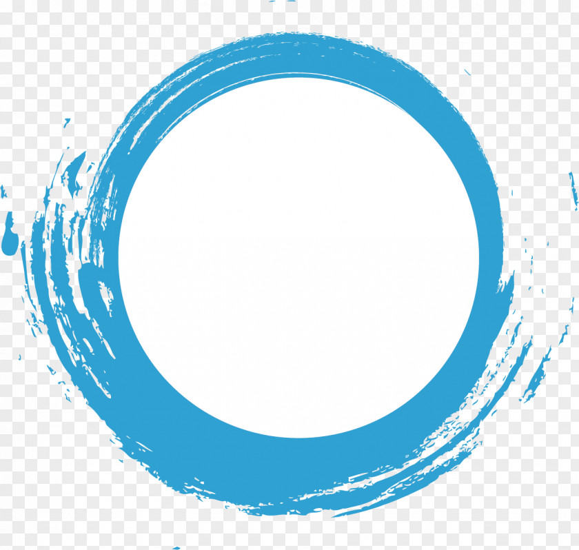 Blue Watercolor Dashed Circle Creative Creativity PNG