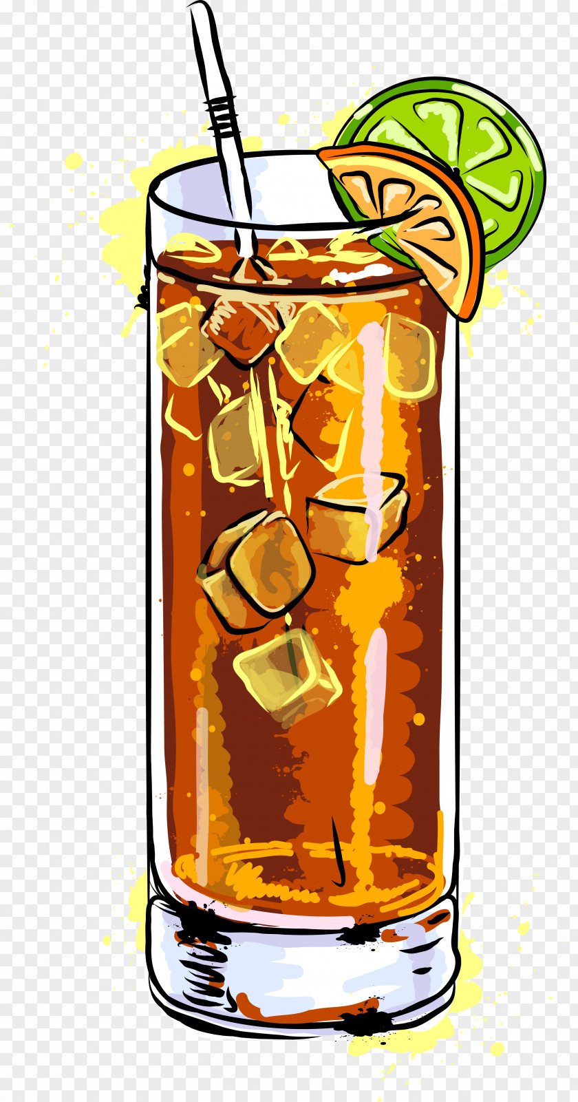 Brown Tasty Ice Drink Rum And Coke Long Island Iced Tea Juice Cocktail Coffee PNG