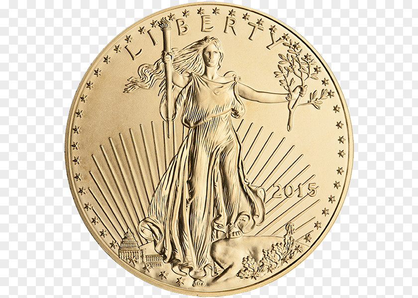 Gold Bullion Coin American Eagle PNG