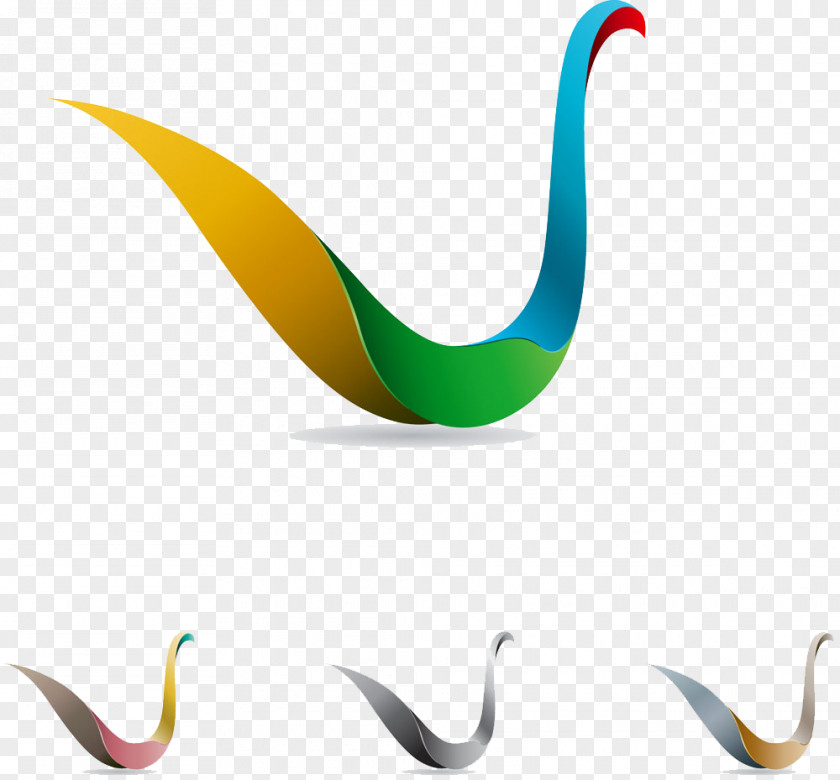 Cartoon Goose Bird Cygnini Crane Logo PNG