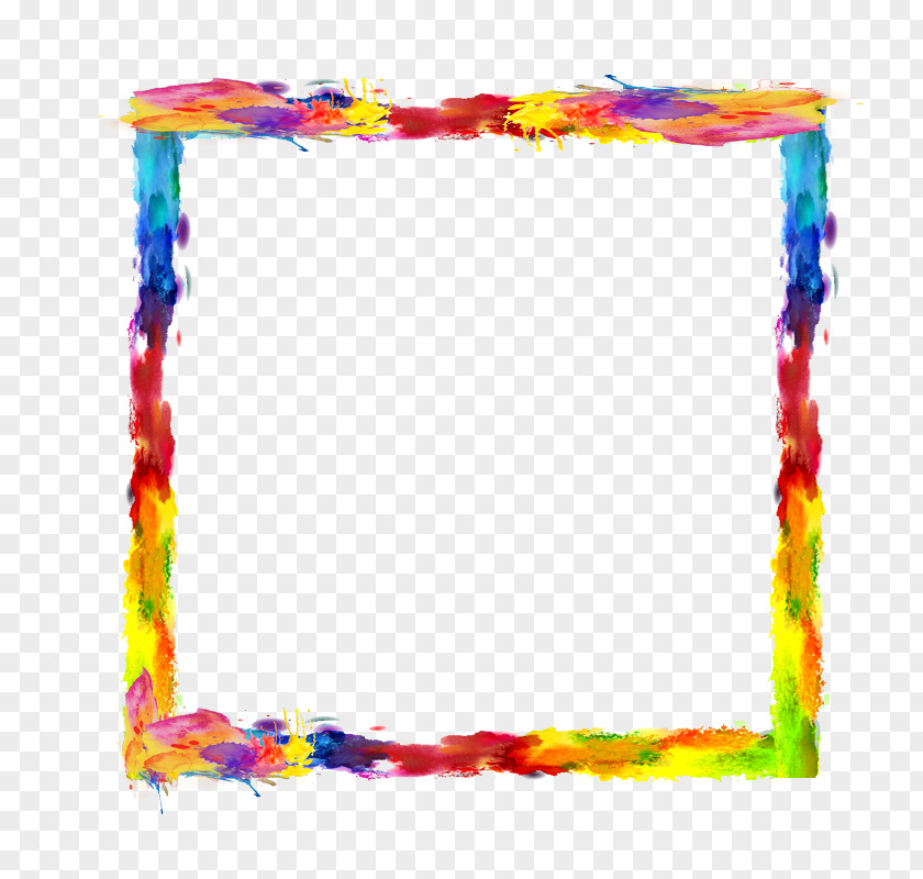 Creative Color Ink Box Picture Frame PNG