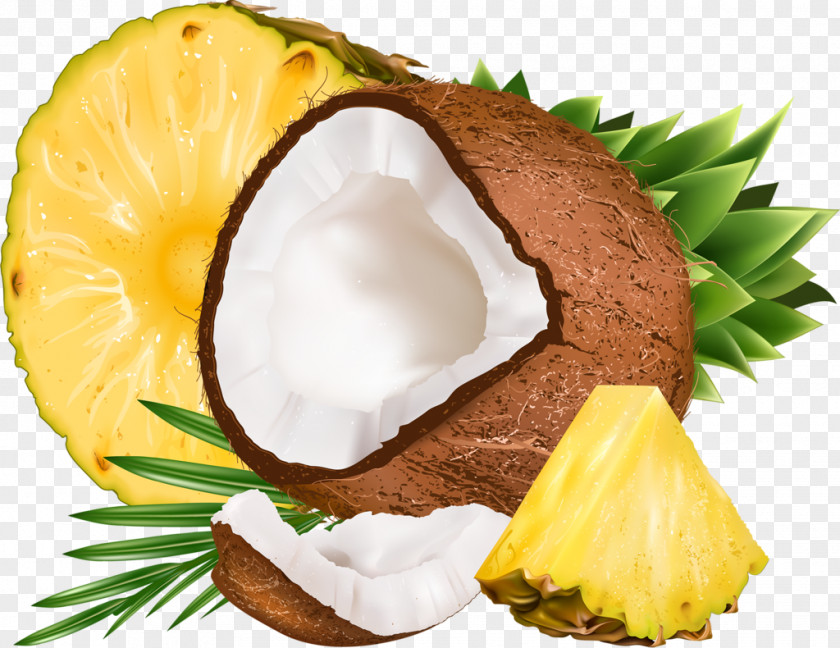 Pineapple Coconut Water Flavor Fruit PNG