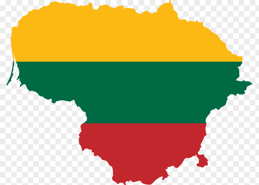Map Flag Of Lithuania Vector PNG