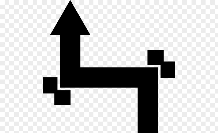 Straight Arrow Right Angle Symbol PNG