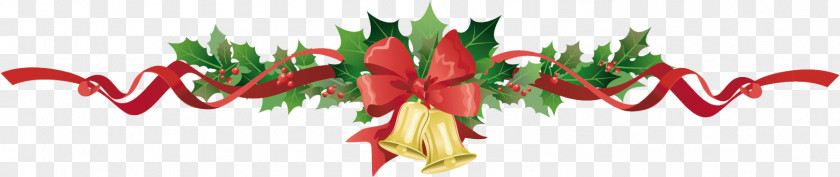 Garland Flowers Christmas Clip Art PNG