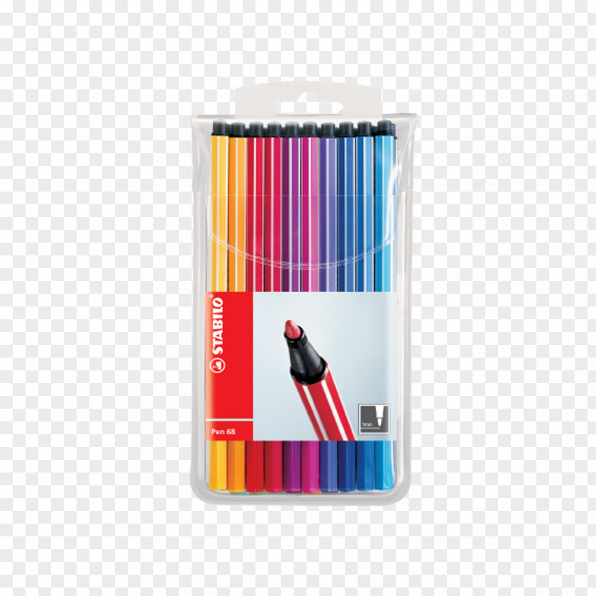 Pen Marker Schwan-STABILO Schwanhäußer GmbH & Co. KG STABILO 68 ColorParade Blue/red Accessories Stabilo PNG