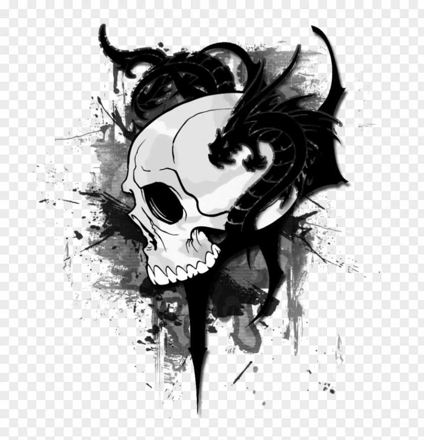 Skull Graffiti Tattoo Drawing Abstract PNG