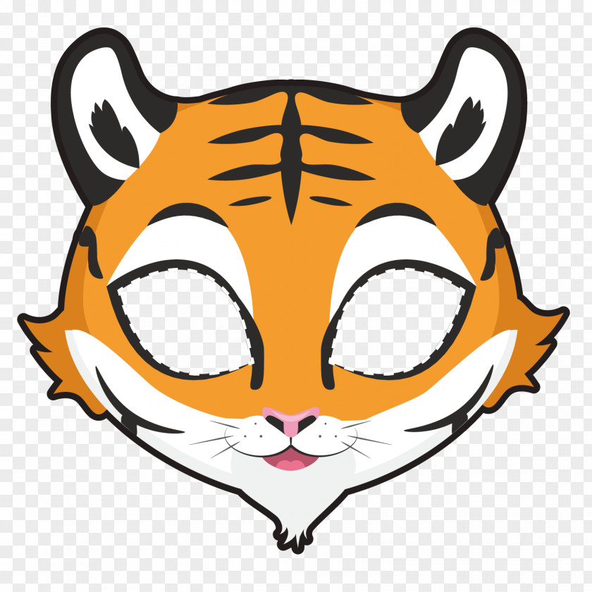 Vector Tiger Mask Lion Clip Art PNG