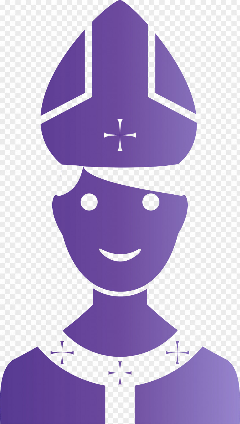 Violet Purple Head Cartoon Headgear PNG