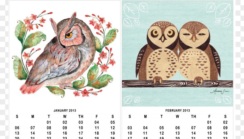 9 December Calendar Cliparts Barn Owl Bird Illustration PNG