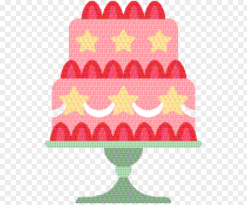 Baked Goods Magenta Pink Birthday Cake PNG