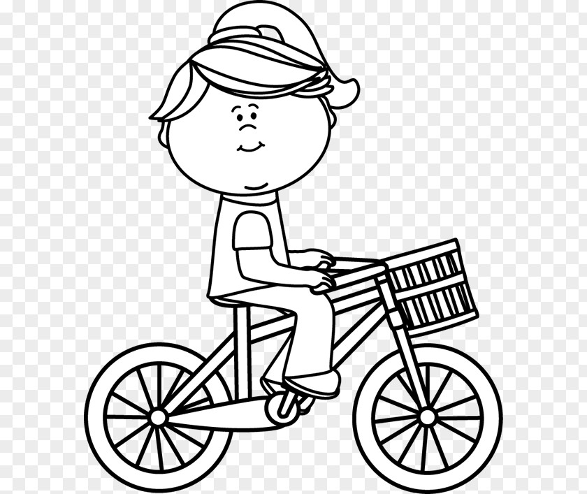 Bicycle Rider Cliparts White Black Clip Art PNG