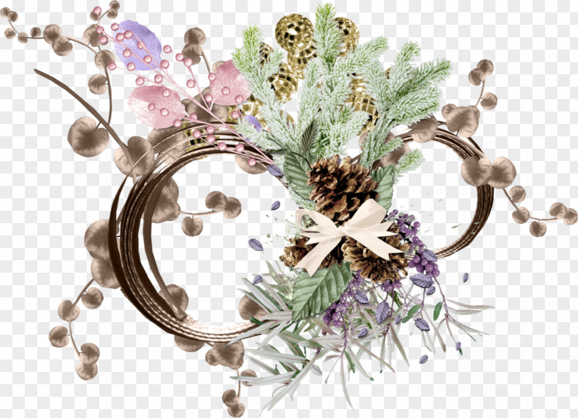 Design Floral Brooch PNG