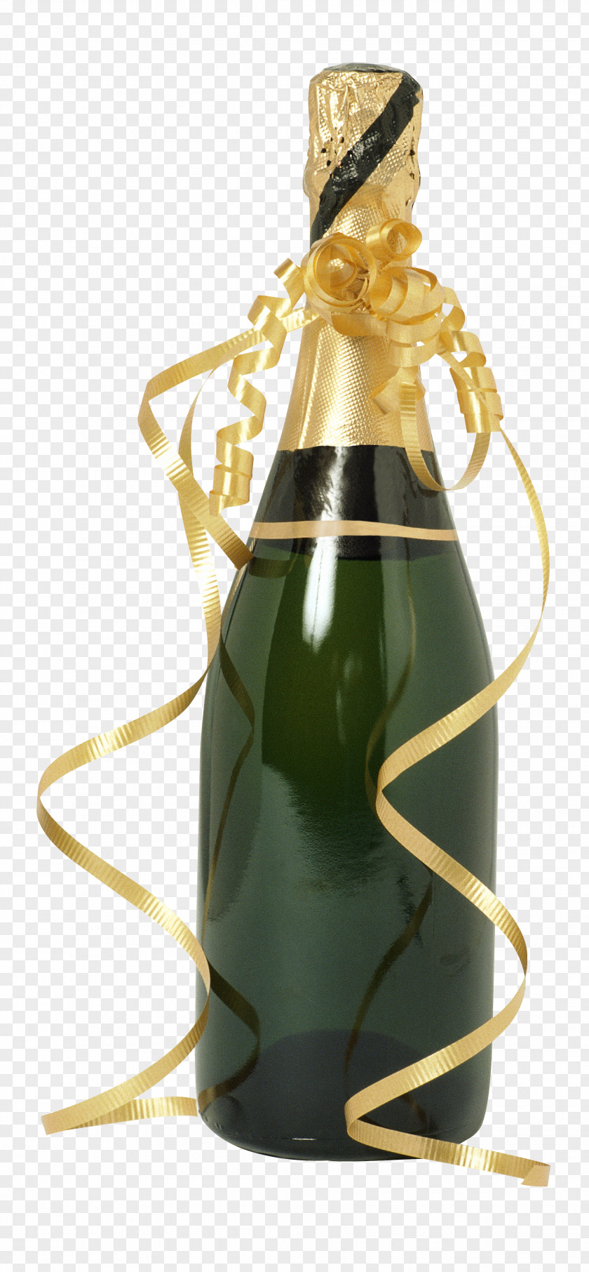 Gold Wire Champagne Sparkling Wine Bottle PNG