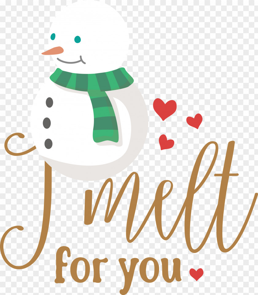 I Melt For You Snowman Winter PNG