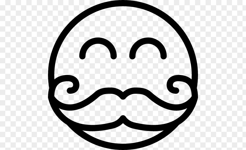 Mustache Emoticon Smiley Laughter PNG
