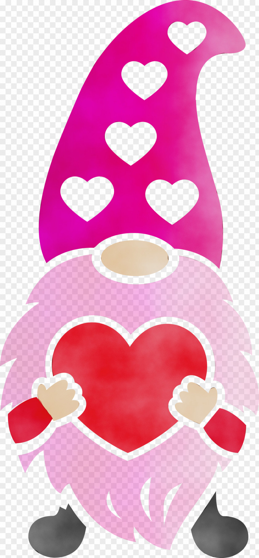 Pink Heart Red Cartoon Nose PNG