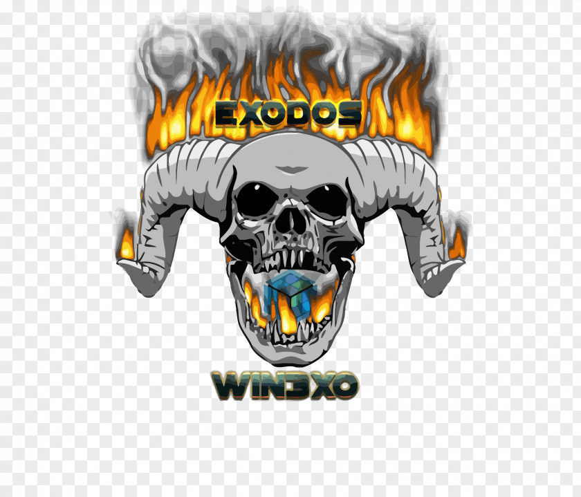 Skull Logo Window Car Decal PNG