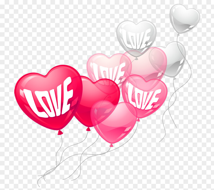 Valentines Day Pink And White Love Heart Baloons PNG Clipart Picture Valentine's Clip Art PNG
