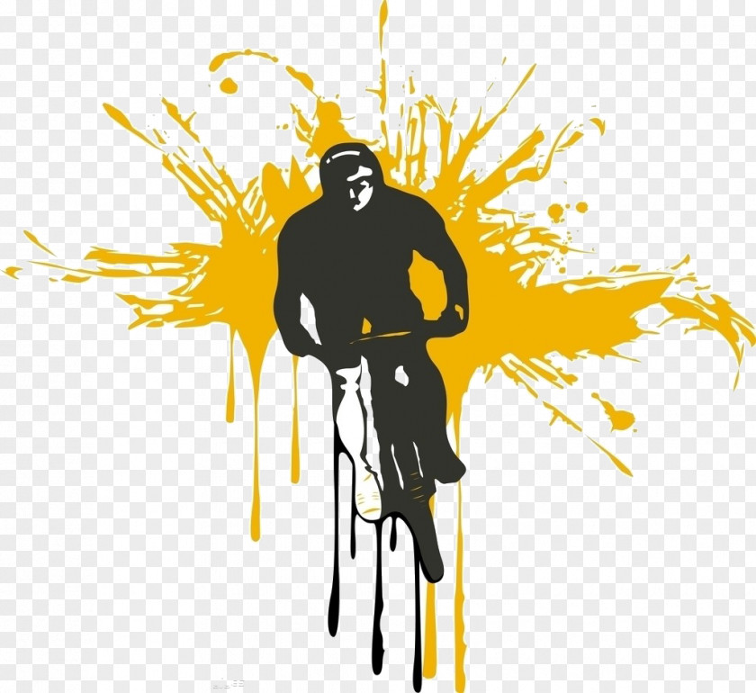 Bicycle Drawing Silhouette Illustration PNG