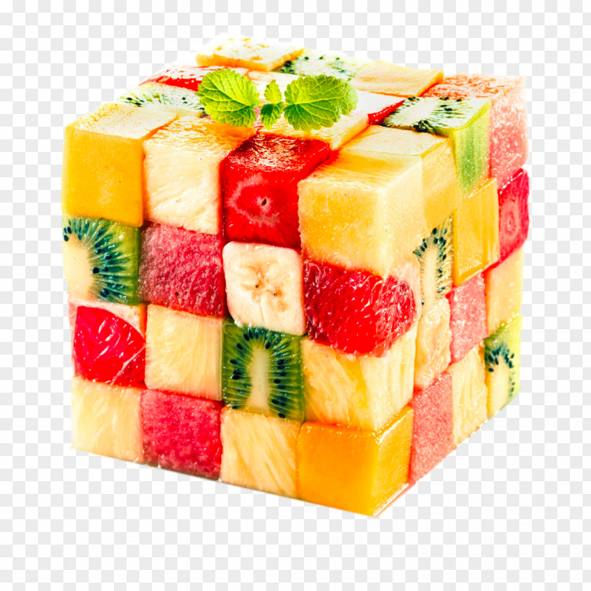 Cube Creative Fruit Platter Juice Salad PNG