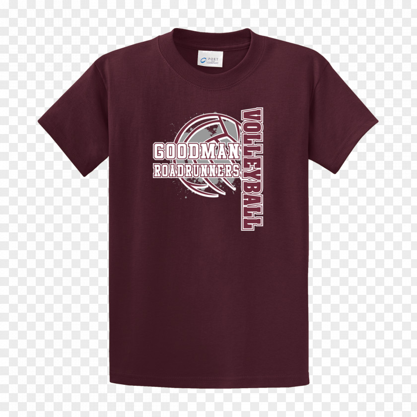 Short-sleeved T-shirt Thing Two One Logo Maroon PNG