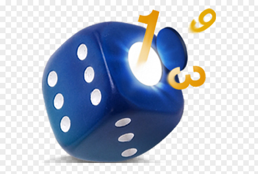 Blue Dice Mahjong Icon PNG