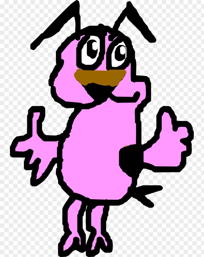 Line Pink M Character Cartoon Clip Art PNG