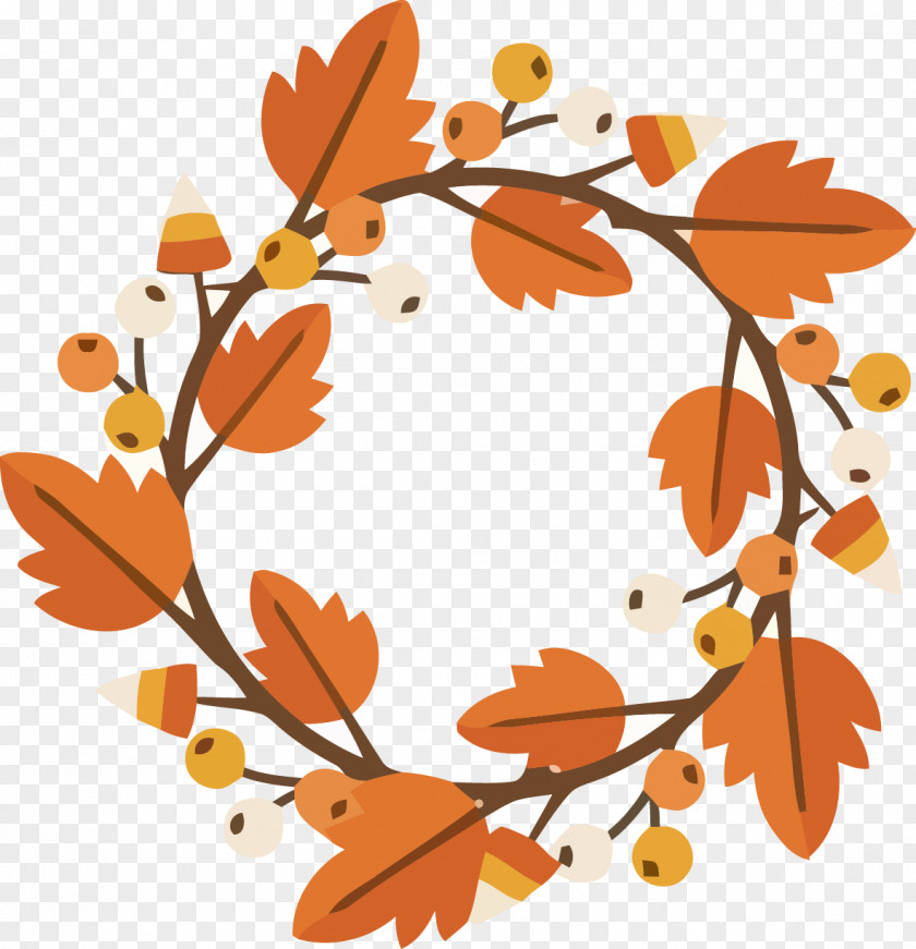 Autumn Wreath Clip Art PNG