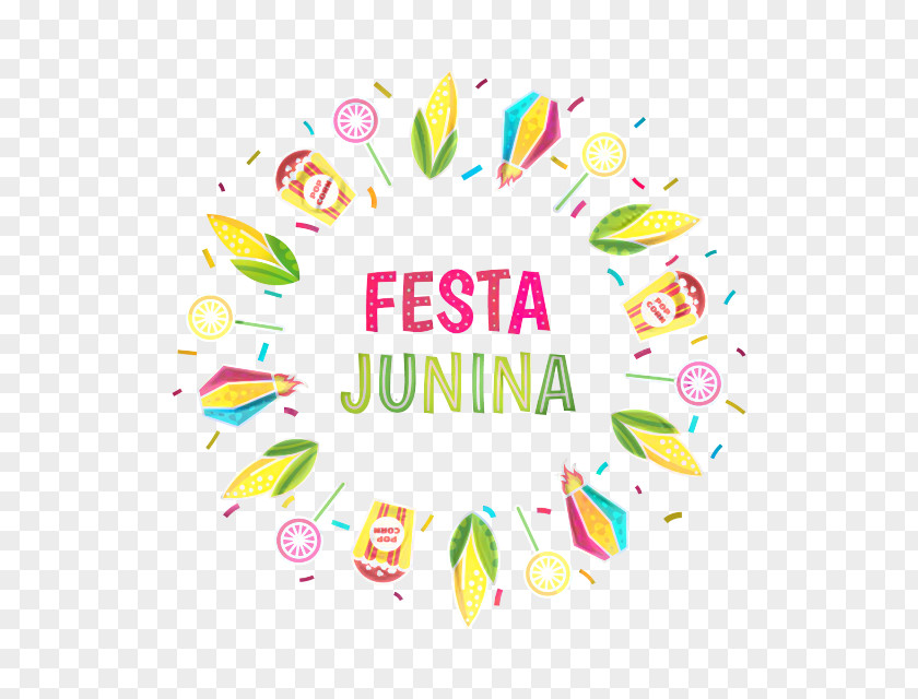 Logo Sticker Festa Junina PNG