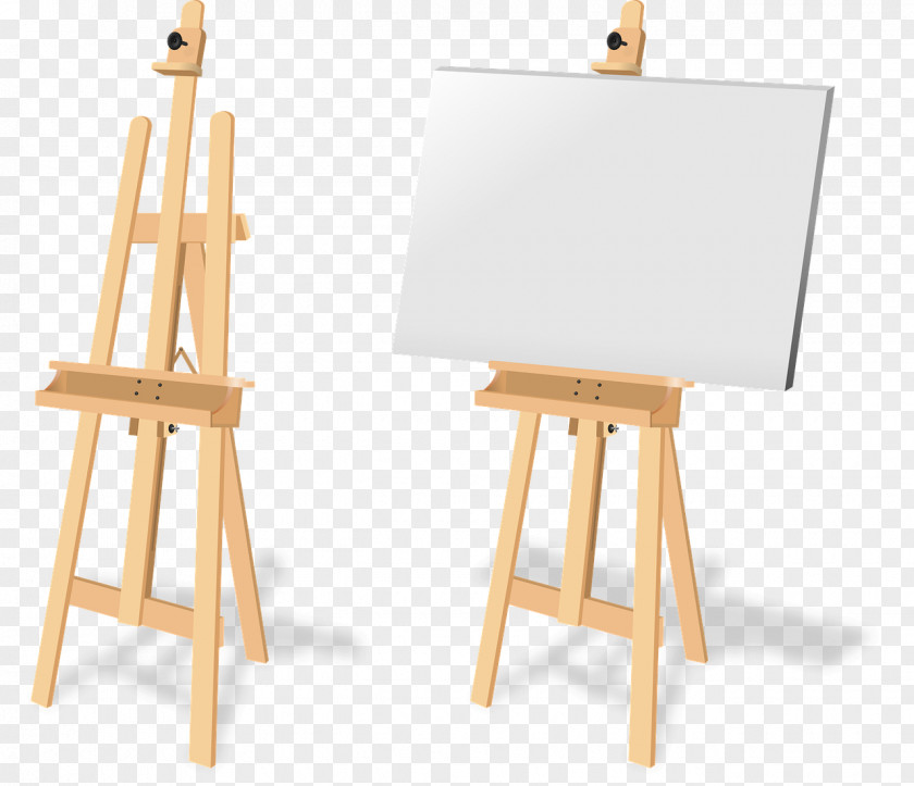 Painting Easel Art Mini Etalier Med Ramme Canvas PNG